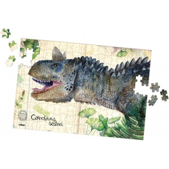 3 puzzle 200 Dinozaury z plakatami, Vilac