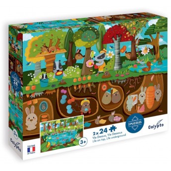 Calypto Puzzle 2x24 elementy Dzień i Noc 7704