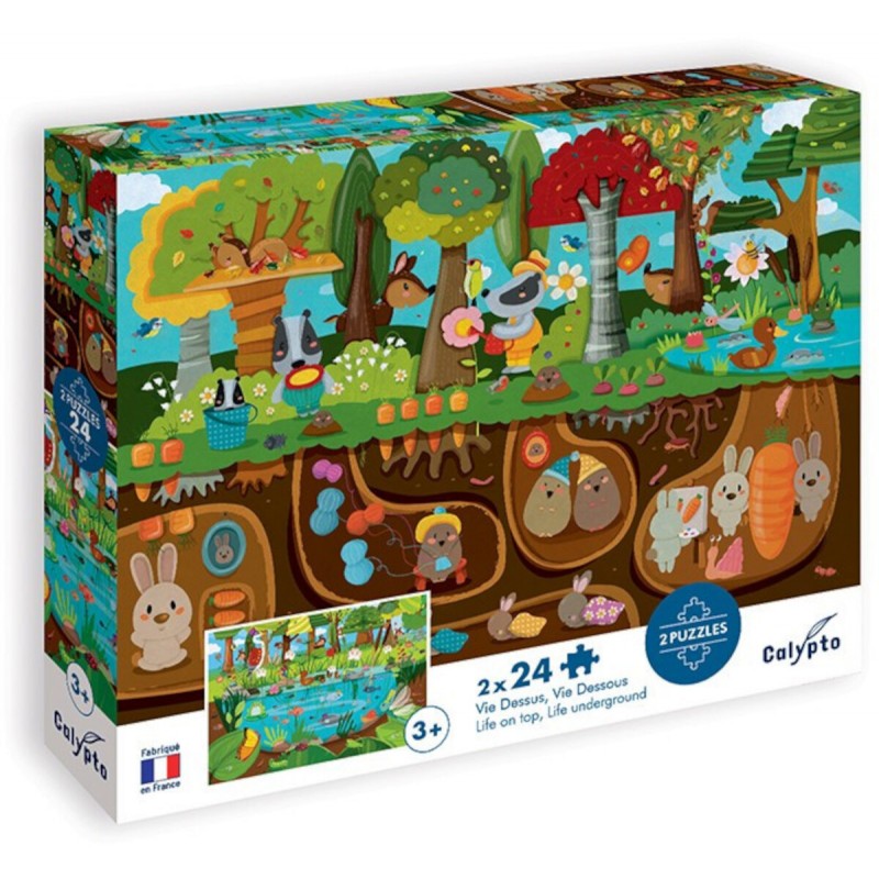 Calypto Puzzle 2x24 elementy Dzień i Noc 7704